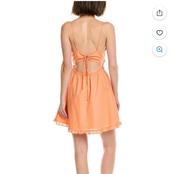 WAYF Orange Ruffle Dress - Picture 2 of 5